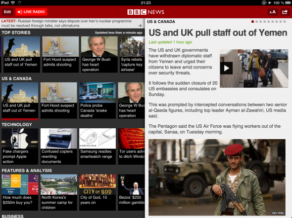 Hankige oma iOS-i rahvusvahelise uudise parandus BBC bbcnews liveradio 590x442