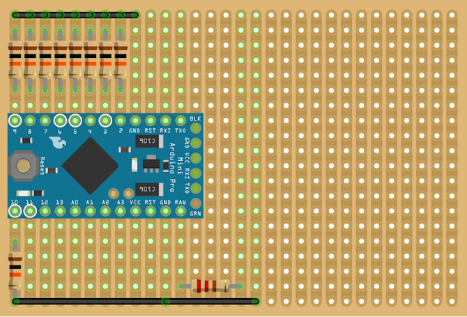 Arduino otseteede ribalaud