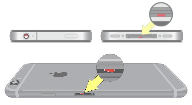 Vedelad indikaatorid iPhone 4S ja iPhone 6-l