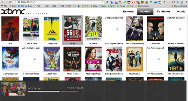 XBMC brauseri IP-filmid
