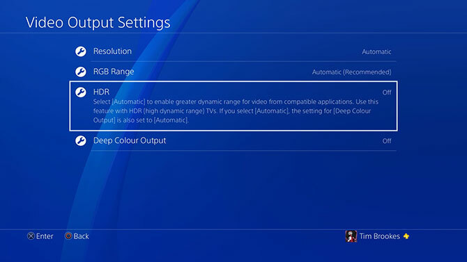 PlayStation 4 HDR-funktsiooni seaded