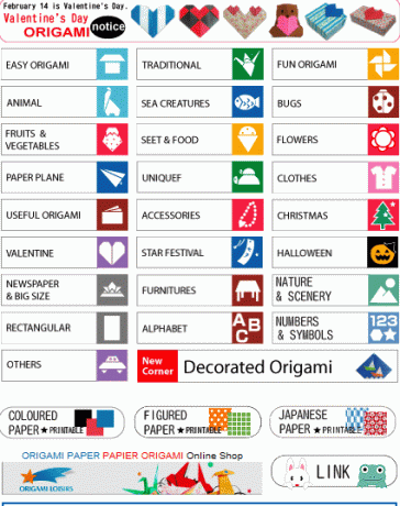 lihtsad origami diagrammid