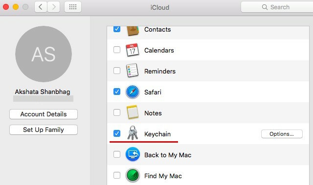 mac-icloud-võtmehoidja