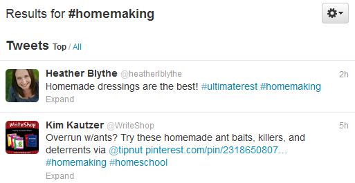 twitteri hashtagid