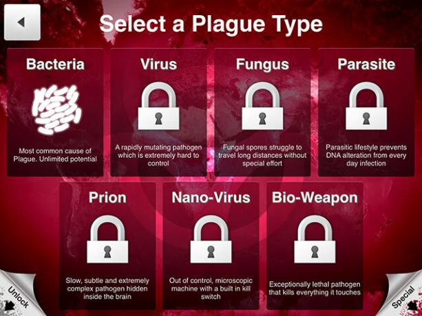 Valige haigus ja hävitage inimkond Plague Inc.-st katku tüüp