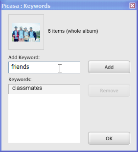 Picasa - märksõnade fotod