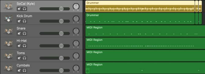 Trummari piirkond muudeti eraldi MIDI trummideks