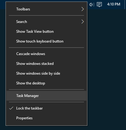 Windows-Task-manager-Käivita-tegumiriba