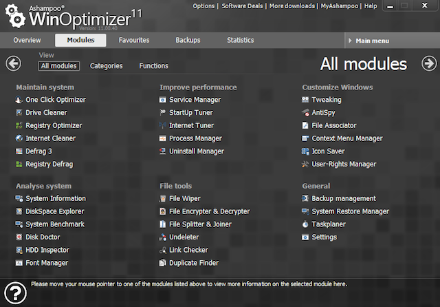 Winoptimizer-moodulid